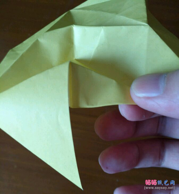 可爱的兔子帽折纸实拍教程聚拢图片步骤16