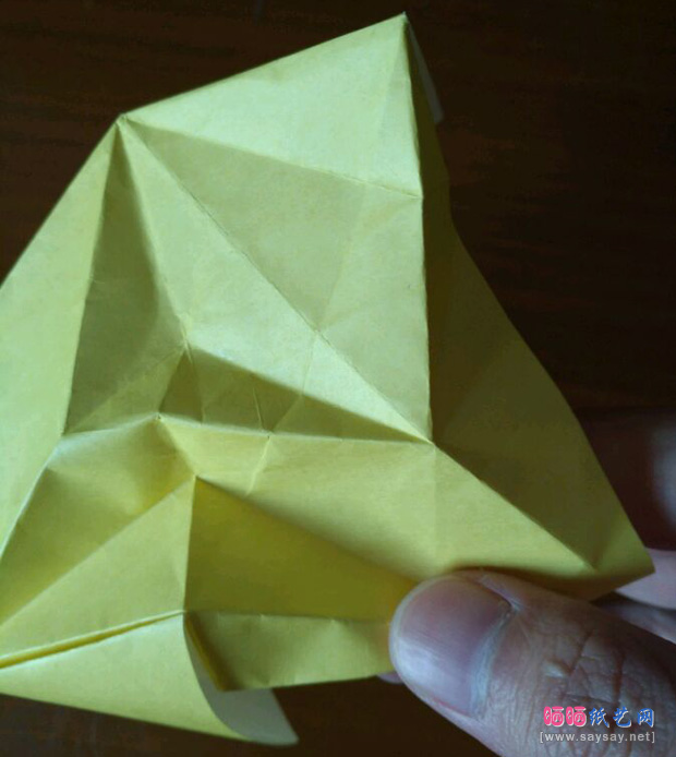 可爱的兔子帽折纸实拍教程聚拢图片步骤17