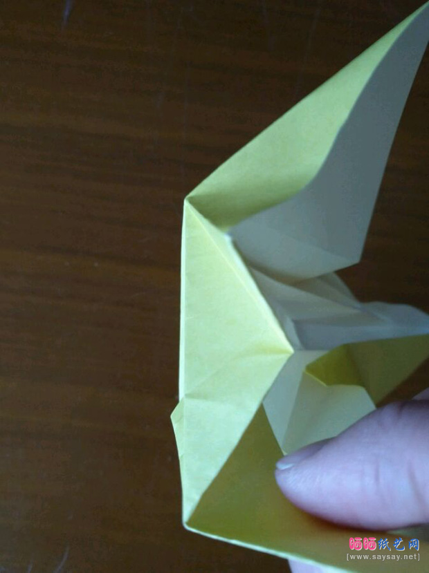 可爱的兔子帽折纸实拍教程聚拢图片步骤19