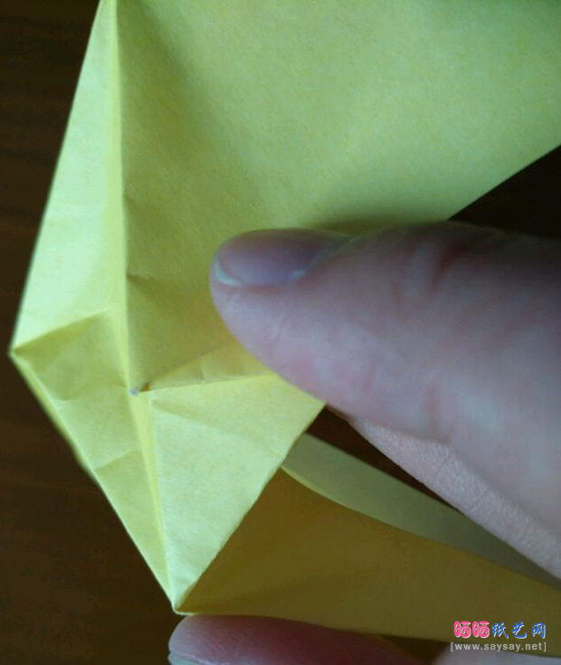 可爱的兔子帽折纸实拍教程聚拢图片步骤20