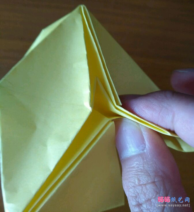可爱的兔子帽折纸实拍教程聚拢图片步骤23