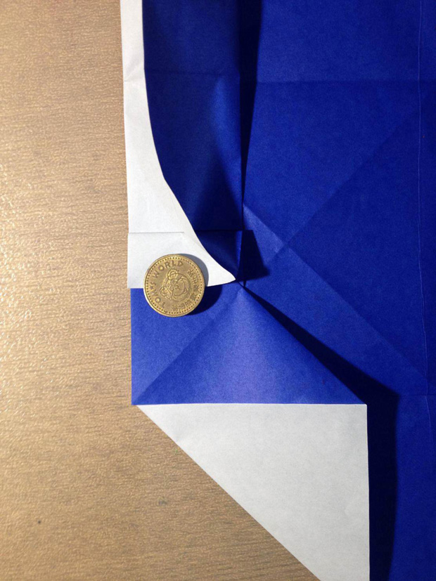 “折”字的折法实拍教程-汉字折纸