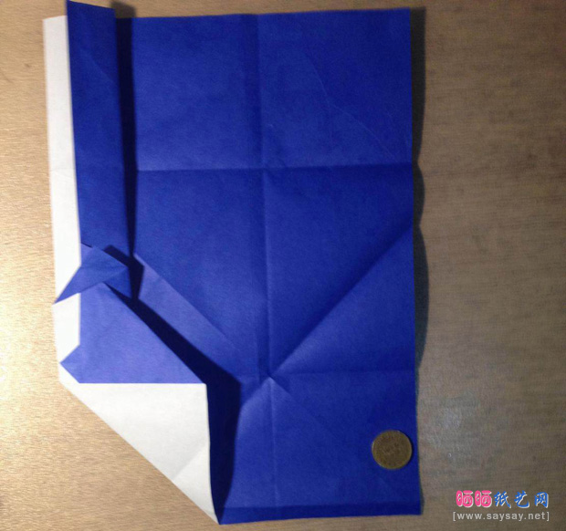 “折”字的折法实拍教程-汉字折纸