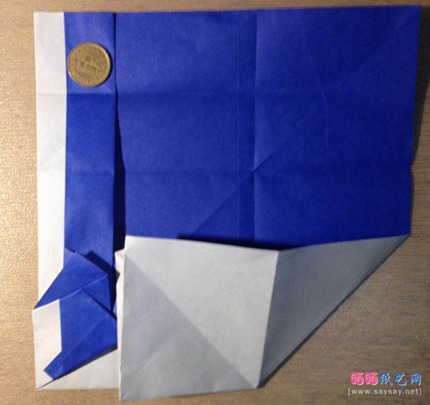 “折”字的折法实拍教程-汉字折纸