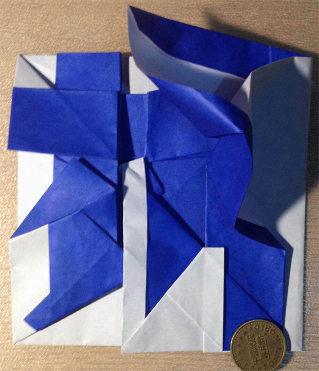 “折”字的折法实拍教程-汉字折纸