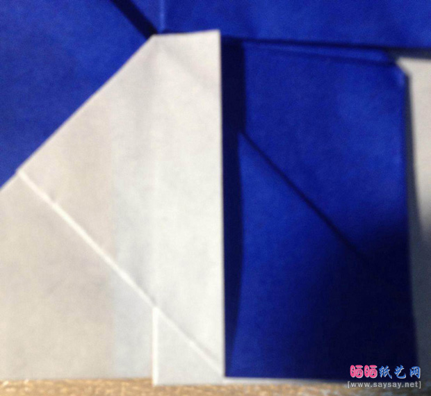 汉字折纸之“折”字的折法实拍教程