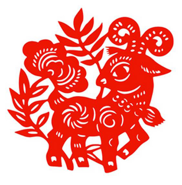 羊年剪纸 最新羊窗花剪纸图案大全图案21