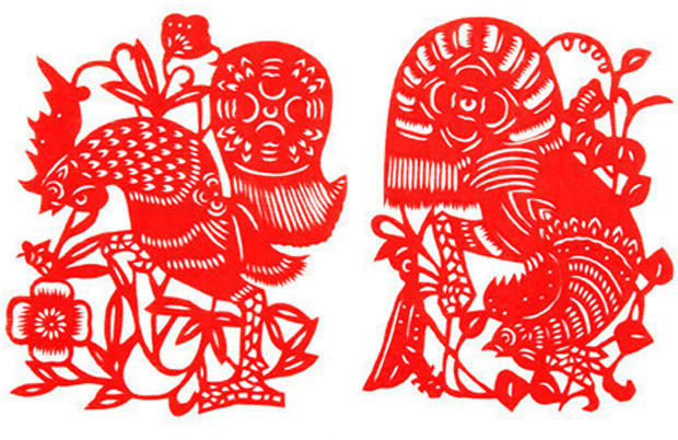 30多款鸡年剪纸图案素材大全7