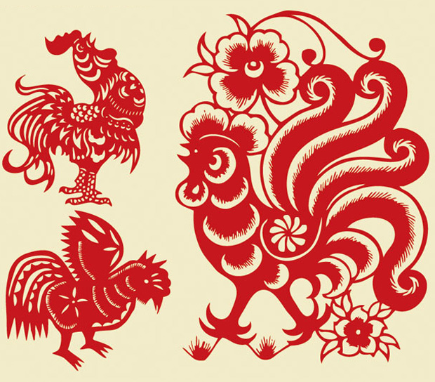 30多款鸡年剪纸图案素材大全17