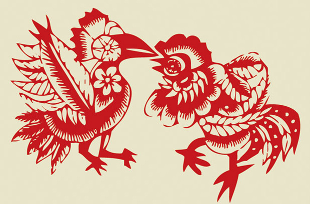 30多款鸡年剪纸图案素材大全16