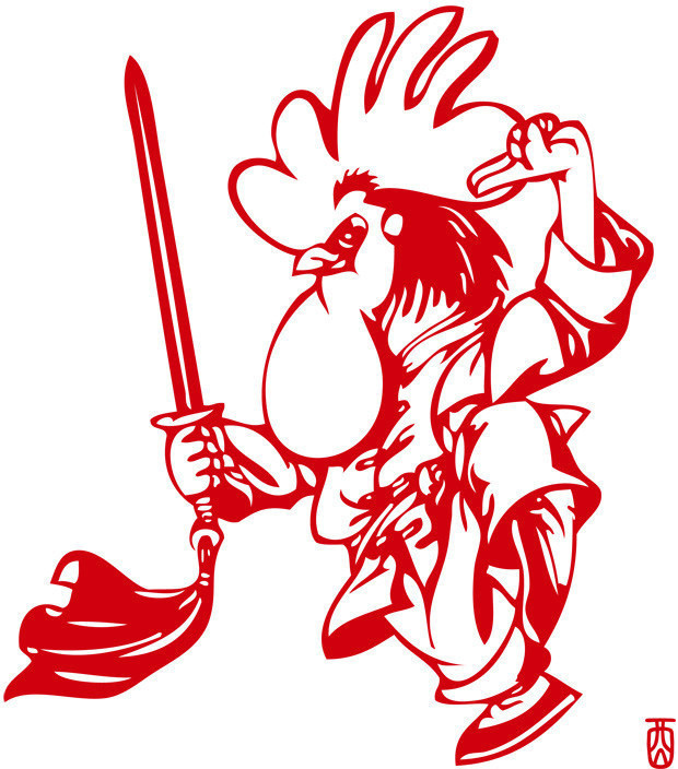 30多款鸡年剪纸图案素材大全28