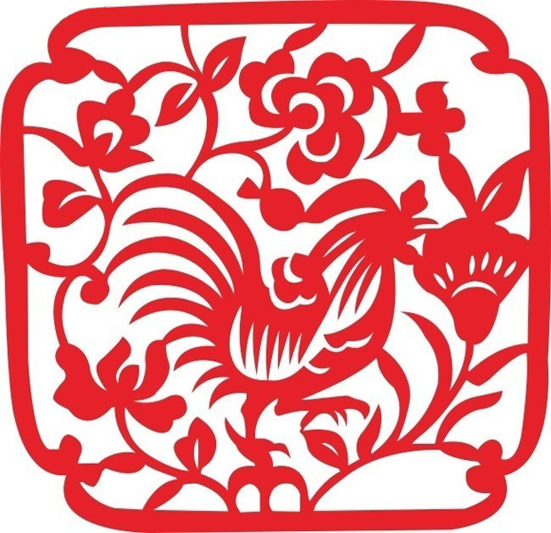30多款鸡年剪纸图案素材大全26