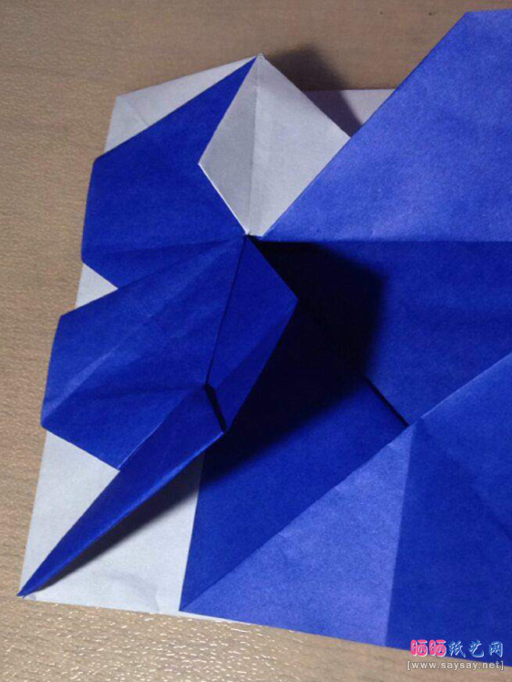 “纸”字的折法实拍教程图片步骤38-www.saybb.net