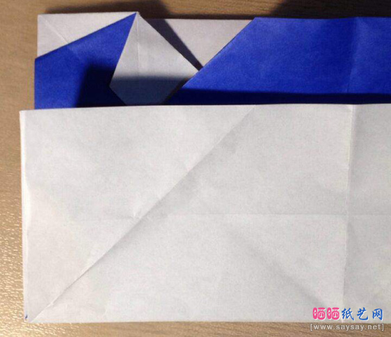 “纸”字的折法实拍教程图片步骤35-www.saybb.net