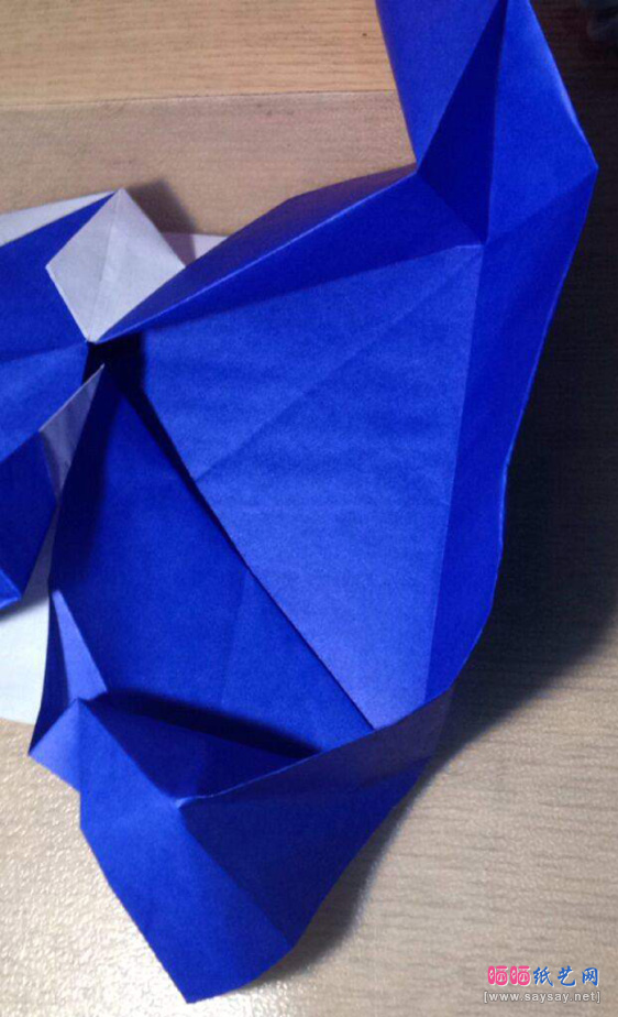 “纸”字的折法实拍教程图片步骤45-www.saybb.net