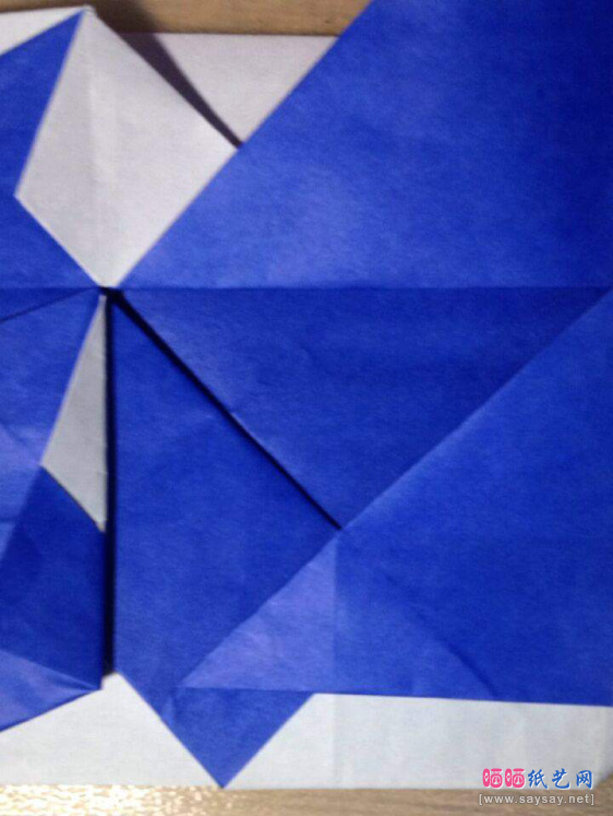 “纸”字的折法实拍教程图片步骤44-www.saybb.net