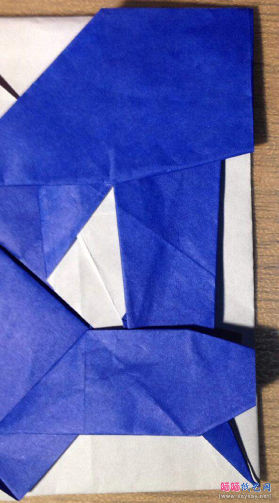 “纸”字的折法实拍教程图片步骤57-www.saybb.net