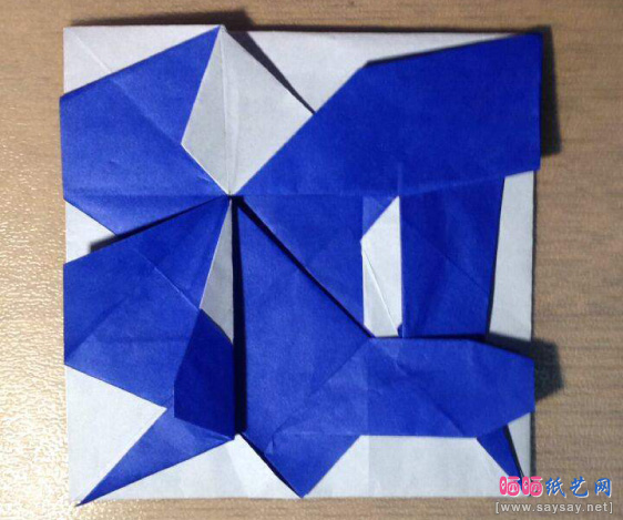 “纸”字的折法实拍教程图片步骤60-www.saybb.net