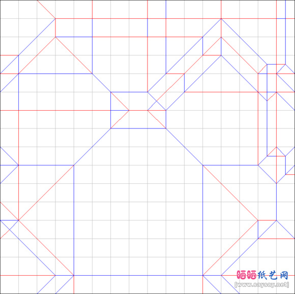 组合折纸八卦图图解教程CP图-WWW.SAYSAY.NET