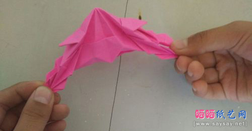 变形金刚机器人折纸实拍教程图片步骤14