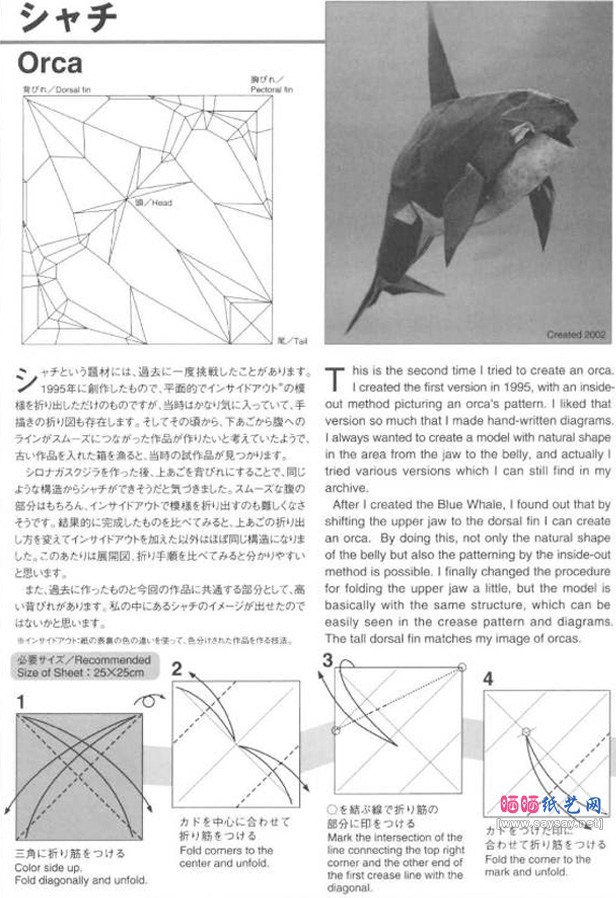 神谷哲史的虎鲸折纸教程图片1