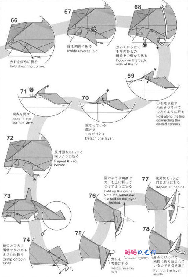神谷哲史的虎鲸折纸教程图片7