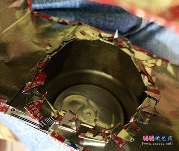 废弃易拉罐手工制作漂亮相机模型图片步骤8