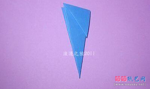简易纸飞机折纸实拍教程图片步骤6
