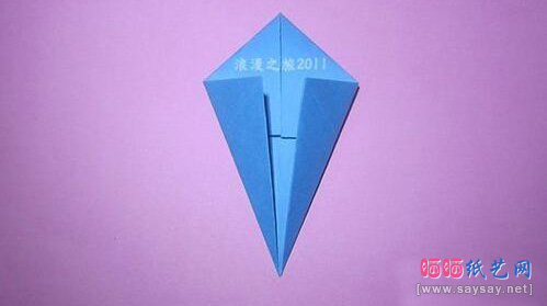 简易纸飞机折纸实拍教程图片步骤4