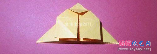 儿童手工立体乌龟折纸实拍教程图片步骤7