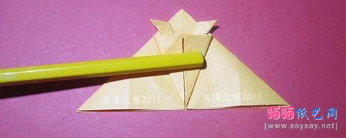 儿童手工立体乌龟折纸实拍教程图片步骤11
