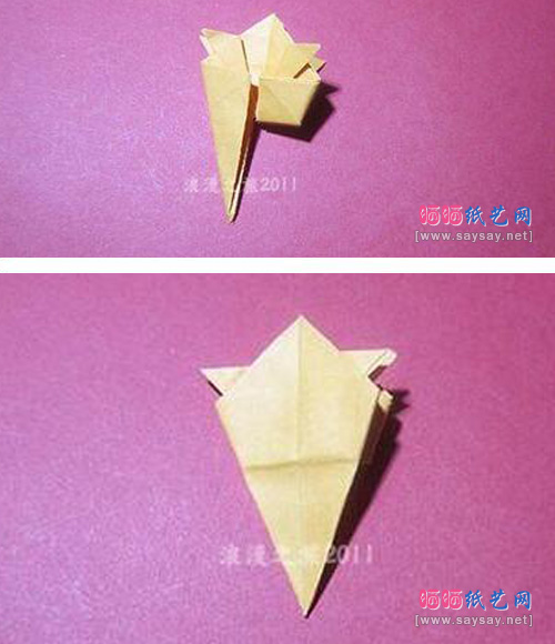 儿童手工立体乌龟折纸实拍教程图片步骤15