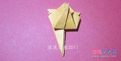 儿童手工立体乌龟折纸实拍教程图片步骤14