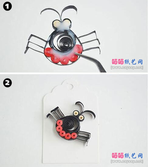 DIY精美礼品吊卡衍纸手工教程图片步骤9