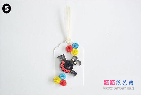 DIY精美礼品吊卡衍纸手工教程图片步骤11