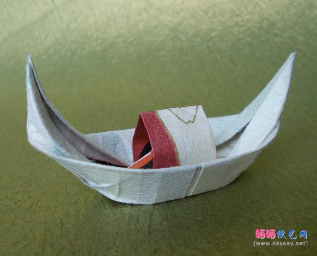 ManuelSirgo的独木舟折纸教程完成效果图-www.saybb.net