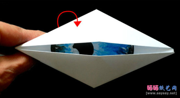 逼真渗人的眼睛折纸教程图片步骤8-www.saybb.net