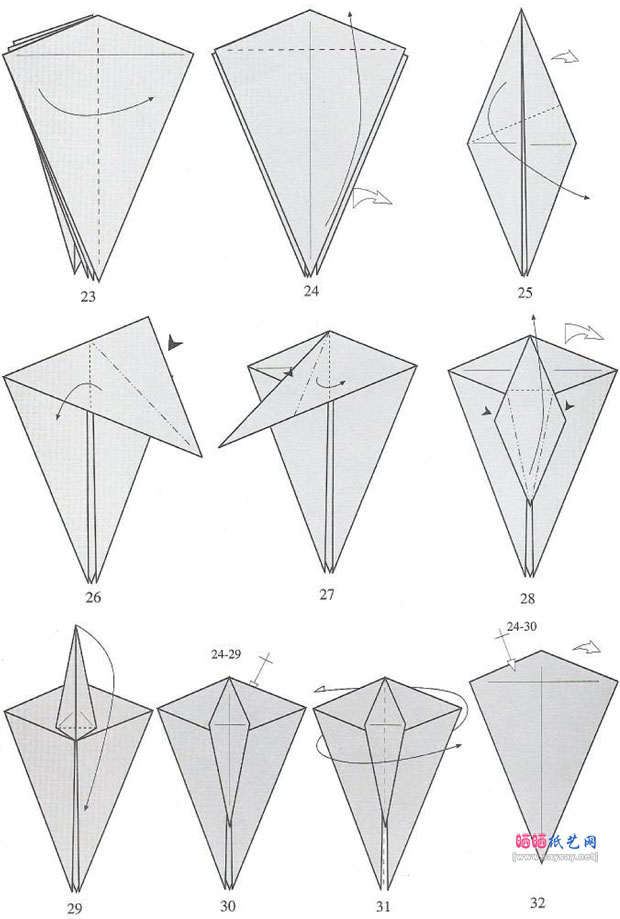 明亮的星星手工折纸教程-www.saybb.net