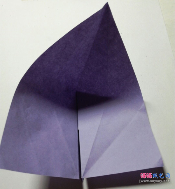 超级奇怪的三头千纸鹤折纸图文教程-www.saybb.net