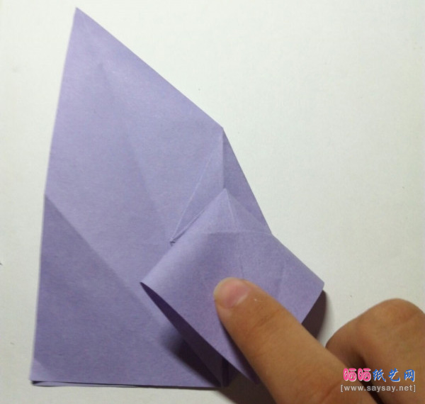 超级奇怪的三头千纸鹤折纸图文教程-www.saybb.net