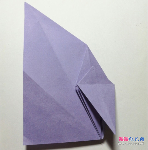 超级奇怪的三头千纸鹤折纸图文教程-www.saybb.net
