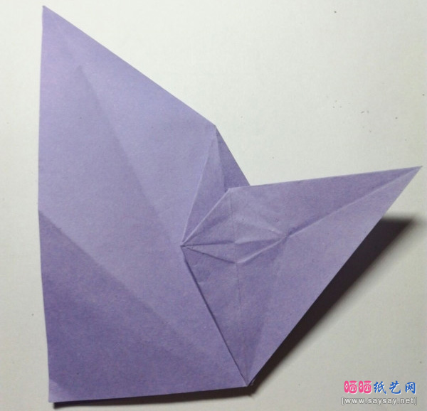 超级奇怪的三头千纸鹤折纸图文教程-www.saybb.net