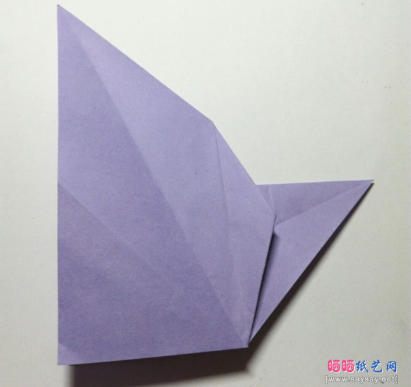 超级奇怪的三头千纸鹤折纸图文教程-www.saybb.net