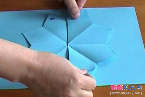 创意立体莲花贺卡制作图文教程图片步骤15-www.saybb.net