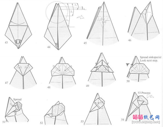 ManuelSirgo的鹰马折纸图谱教程图片步骤7-www.saybb.net