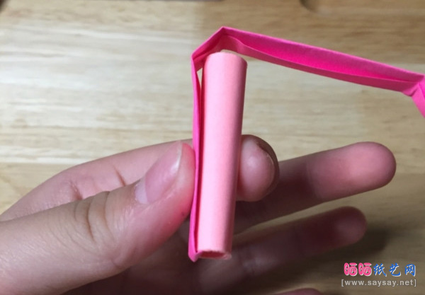 笔帽折纸详细实拍图文教程步骤26-www.sayay.net