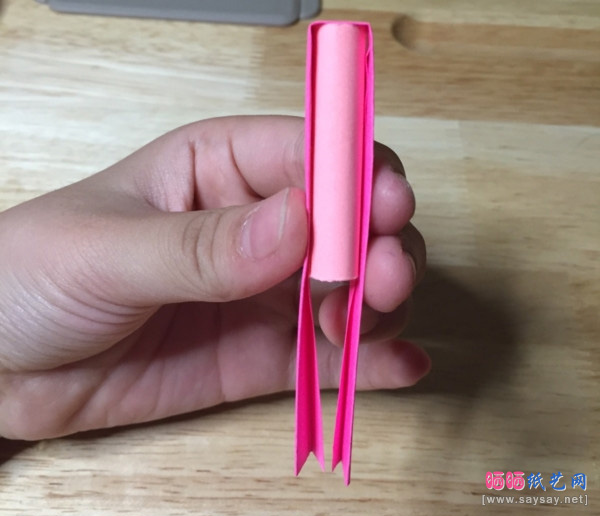 笔帽折纸详细实拍图文教程步骤22-www.sayay.net