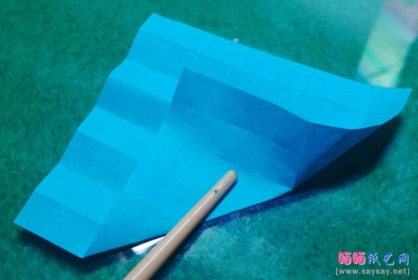 儿童手工折纸教程♂符号的折法-www.saybb.net