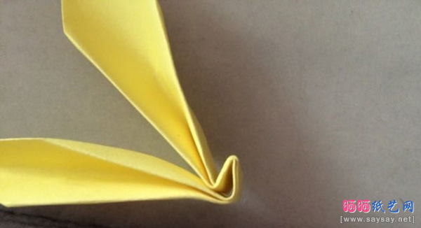 可爱的小兔子耳朵折纸图文教程步骤14-www.saybb.net