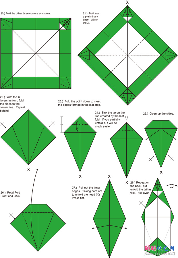 CharlesEsseltine的飞龙折纸图谱折纸步骤3-www.saybb.net